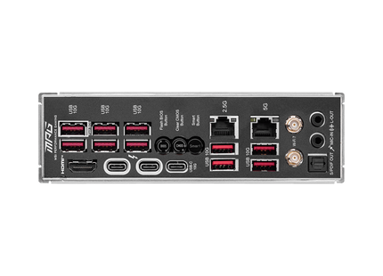 Vista diagonal completa de la motherboard MSI MPG Z890 Carbon WiFi formato ATX