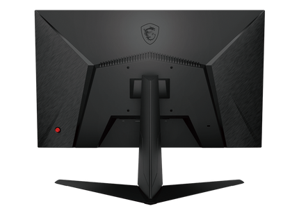 Monitor MSI G2412V vista trasera con puertos de conexión y logo MSI