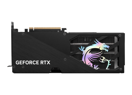 MSI GeForce RTX 5060 Gaming Trio OC vista angular superior con disipador