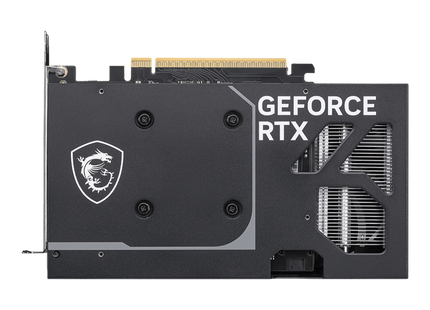 MSI RTX 5050 Ventus 2X vista trasera con puertos de video HDMI DisplayPort