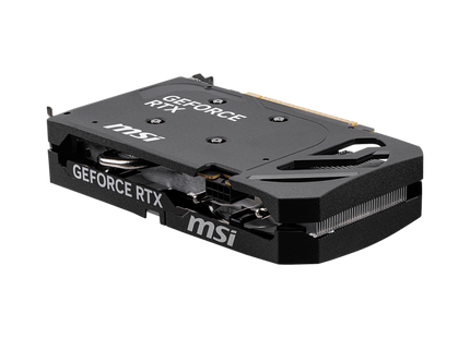 Perfil lateral MSI RTX 5060 Shadow 2X mostrando grosor y diseño