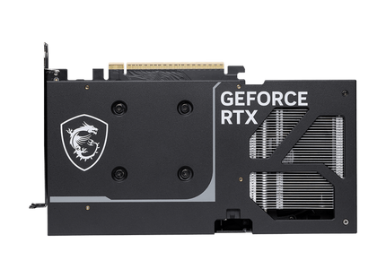 Tarjeta de video MSI RTX 5060 Ti diseño blanco vista lateral perfil
