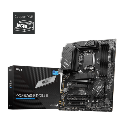 Tarjeta Madre MSI PRO B760-P II DDR4 | LGA1700 | ATX | 4 x DDR4 | PCIe 4.0 | 2 x M.2 | 6 x SATA