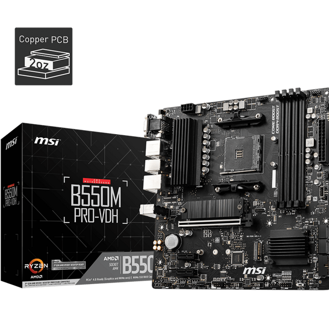 Tarjeta Madre MSI B550M PRO-VDH | mATX | DDR4 | AM4