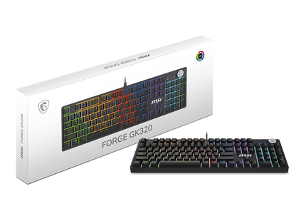 Teclado y Mouse Gaming RGB MSI FORGE GK320 Combo RED US S11-04CE204-HH9 | Teclado + Mouse | Iluminación RGB | USB