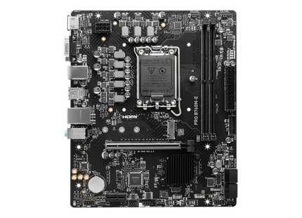 Tarjeta Madre MSI PRO B760M-E DDR5 vista frontal con socket LGA 1700
