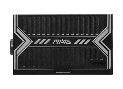 Vista posterior fuente MSI A650BN con interruptor y entrada de corriente