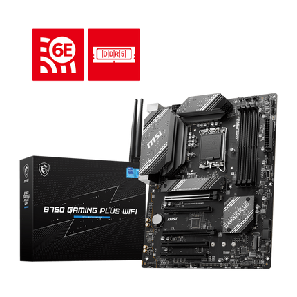Tarjeta Madre MSI B760 Gaming Plus WiFi | LGA1700 | DDR5 | WiFi 6 | PCIe 4.0 | ATX