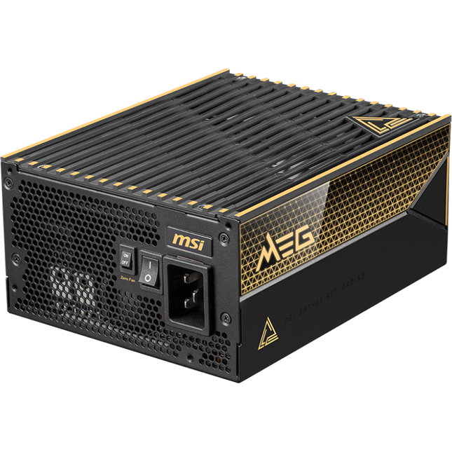Fuente de Poder MSI MEG AI1600T PCIE5 | 1600W | 80 Plus Titanium | Modular | ATX 3.1