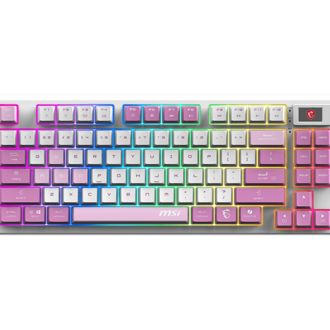 Teclado Gaming MSI Forge GK600 TKL W | Mecánico | RGB | Inalámbrico Bluetooth / 2.4 GHz | Inglés