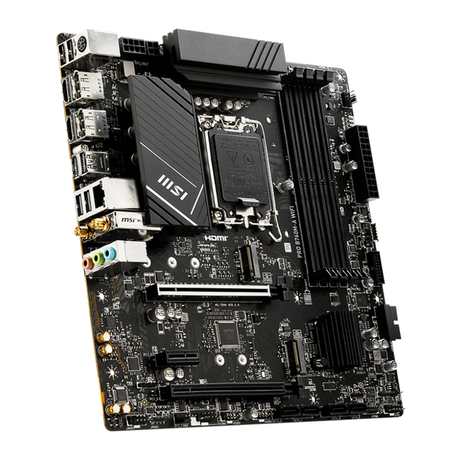 Tarjeta Madre MSI PRO B760M-A WiFi DDR5 | LGA 1700 | Micro ATX | Soporte Intel Core