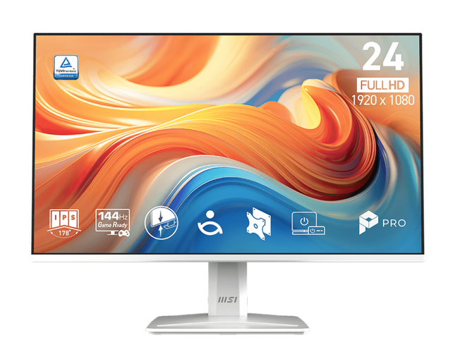 Monitor MSI PRO MP243W E14 9S6-3PD1CT-032 | 23.8” | Full HD 1080p | 144Hz | IPS | FreeSync