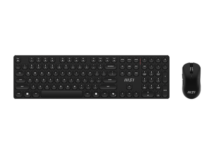 Combo teclado y mouse MSI FORGE K210 W inalámbrico blanco vista frontal completa