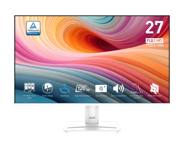 Monitor MSI PRO MP275W E2 | 27” | Full HD 1920 x 1080 | IPS | 120 Hz | Adaptive Sync