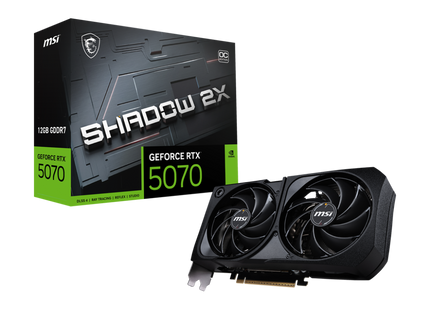 Tarjeta de Video MSI GeForce RTX 5070 Shadow 2X OC | 12GB | GDDR7 | Boost 2557 MHz | PCIe