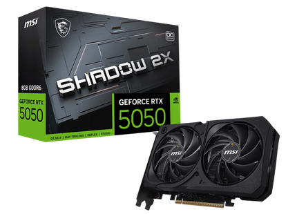Tarjeta de Video MSI GeForce RTX 5050 Shadow 2X OC | 8GB | GDDR6 | Boost 2617 MHz | PCIe