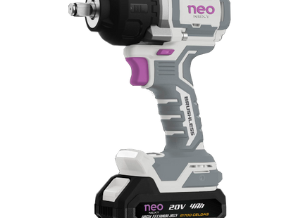 Neo Llave Impacto 20V 4Ah 1100N·m, LI121000/20k2-4