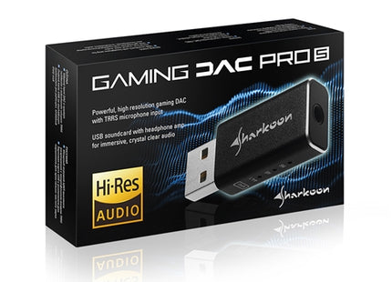 Hub Sharkoon Gaming DAC Pro S V2 | DAC USB | Sonido 7.1 Virtual | RGB | Conexión USB