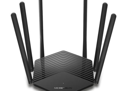 Router Mercusys MR50G AC1900 vista frontal con antenas duales