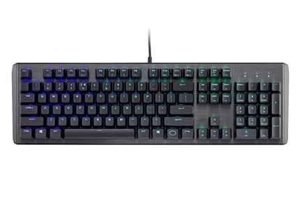 Teclado gaming mecánico Cooler Master CK-550 V2 con iluminación RGB multicolor vista frontal completa