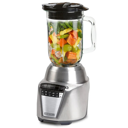 Licuadora Black+Decker BL0876‑2SDLA Ice Crush | 700 W | 8 Velocidades + Pulso | Jarra Vidrio 1.25 L | Acero Inoxidable | Gris Metálico