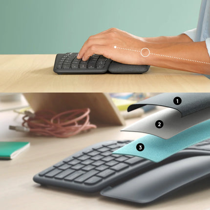 Teclado Logitech Ergo K860 for Business | Inalámbrico | Bluetooth | Inglés