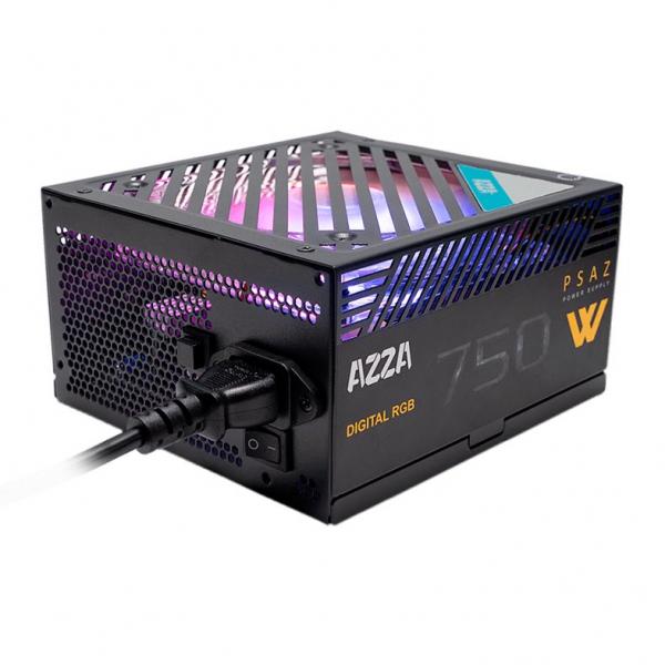 FUENTE DE PODER AZZA 750W ARGB PSU 80 PLUS BRONZE NO MODULAR ATX PSAZ-750W ARGB NEGRO