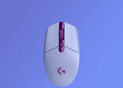 Vista trasera Mouse Logitech G305 con compartimento de batería AA y receptor USB