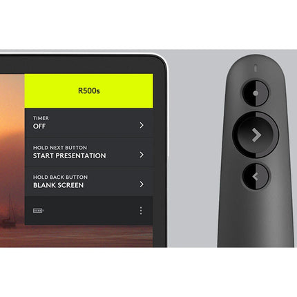 Puntero Logitech Presentador Inalámbrico R500S | Bluetooth | USB | 20m Alcance