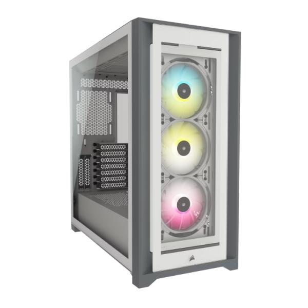 Case Gaming Corsair iCUE 5000X RGB | Mid-Tower ATX | Vidrio Templado | Blanco