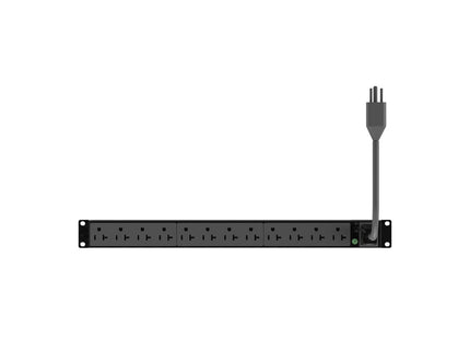 Panduit PDU básica G5 P12B01M negra, vista de receptáculos