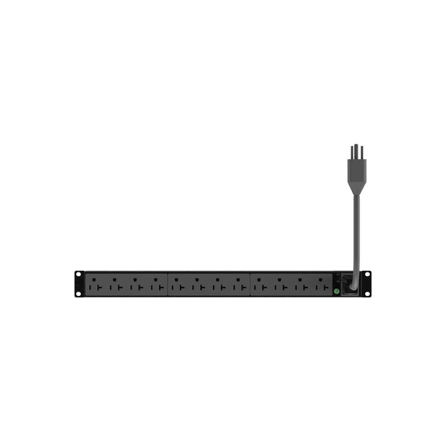 Panduit PDU básica G5 P12B01M negra, vista de receptáculos