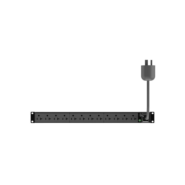 Panduit PDU básica G5 P12B19M negra, vista de receptáculos