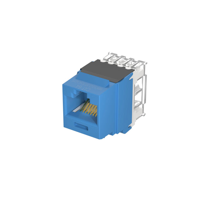 Panduit jack modular NetKey Cat 6A NK6X88MBU azul, vista frontal
