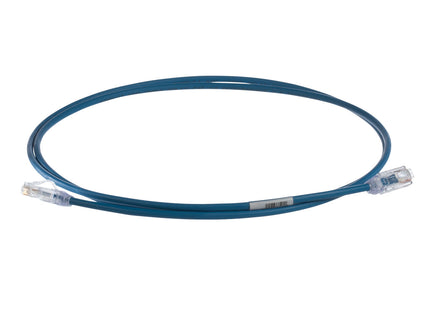 Panduit patch cord TX6A Cat6A UTP28X5BU azul, vista del conector