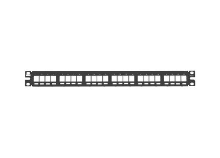 Panduit patch panel NetKey NKPP24FMY 24 puertos negro, vista posterior