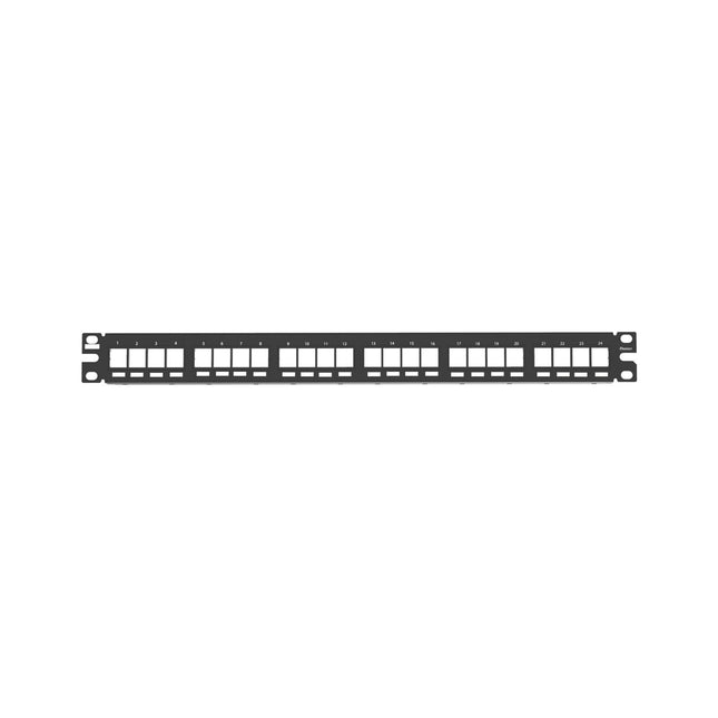 Panduit patch panel NetKey NKPP24FMY 24 puertos negro, vista posterior