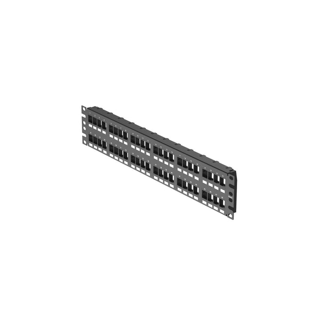 Panduit patch panel NetKey NKPP48FMY 48 puertos negro, vista posterior