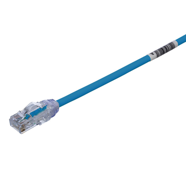 Panduit patch cord TX6A Cat6A UTP28X5BU azul, vista general
