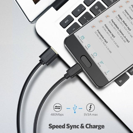 Cable UGREEN US184 | USB-A 3.0 a USB-C | 1 Metro | Transferencia Rápida | Negro