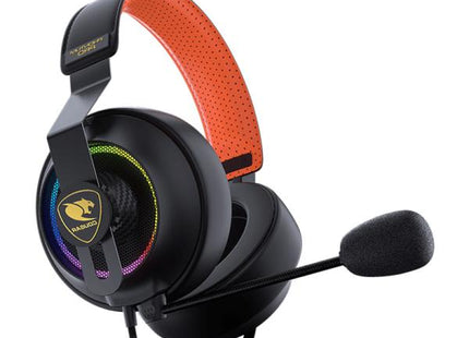 Headset gaming Cougar Phontum Pro Prix naranja con micrófono boom extraíble vista frontal