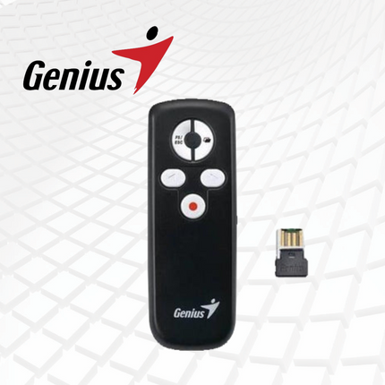 Presentador Genius Media Pointer 100 | Inalámbrico | USB | Alcance 10m | Con puntero láser