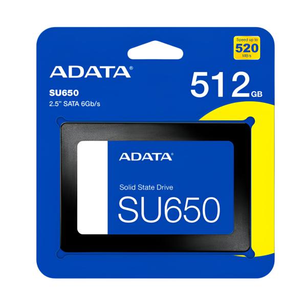 HD Interno Sólido ADATA ASU650SS-512GT-R | 512GB | 2.5” SATA | SSD