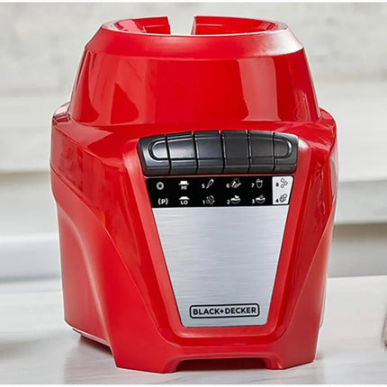 Licuadora Black+Decker BL0877‑1RDLA Ice Crush | 700 W | 8 Velocidades + Pulso | Jarra Plástico 1.65 L | Rojo
