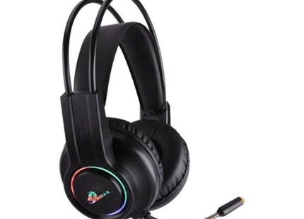 Headset Gaming X-Lion HP-650 USB con luces RGB encendidas vista frontal