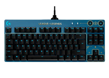 TECLADO GAMING RGB LOGITECH G PRO LEAGUE OF LEGENDS TKL MECÁNICO ALÁMBRICO ESPAÑOL 920-010533 AZUL / NEGRO