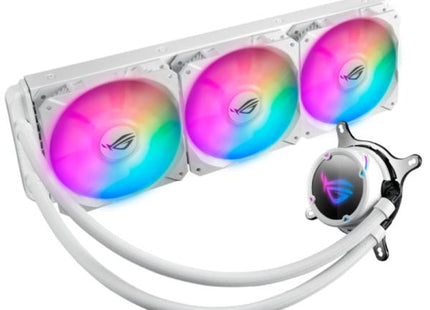 Sistema de enfriamiento líquido ASUS ROG STRIX LC 360 RGB White Edition con radiador y ventiladores blancos