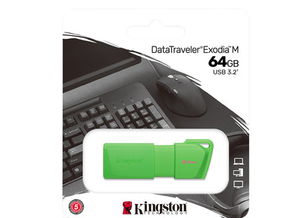 Memoria USB Kingston DT Exodia M | 128GB | USB 3.2 | Neon Verde