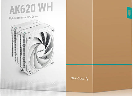 Abanico DeepCool AK620 WH | 120mm FDB | Doble Ventilador | CPU Silencioso | Blanco