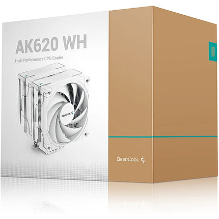 Abanico DeepCool AK620 WH | 120mm FDB | Doble Ventilador | CPU Silencioso | Blanco